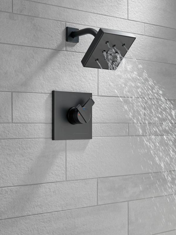 DELTA Ara Monitor 17 Series H2OKINETIC Shower Trim — Matte Black