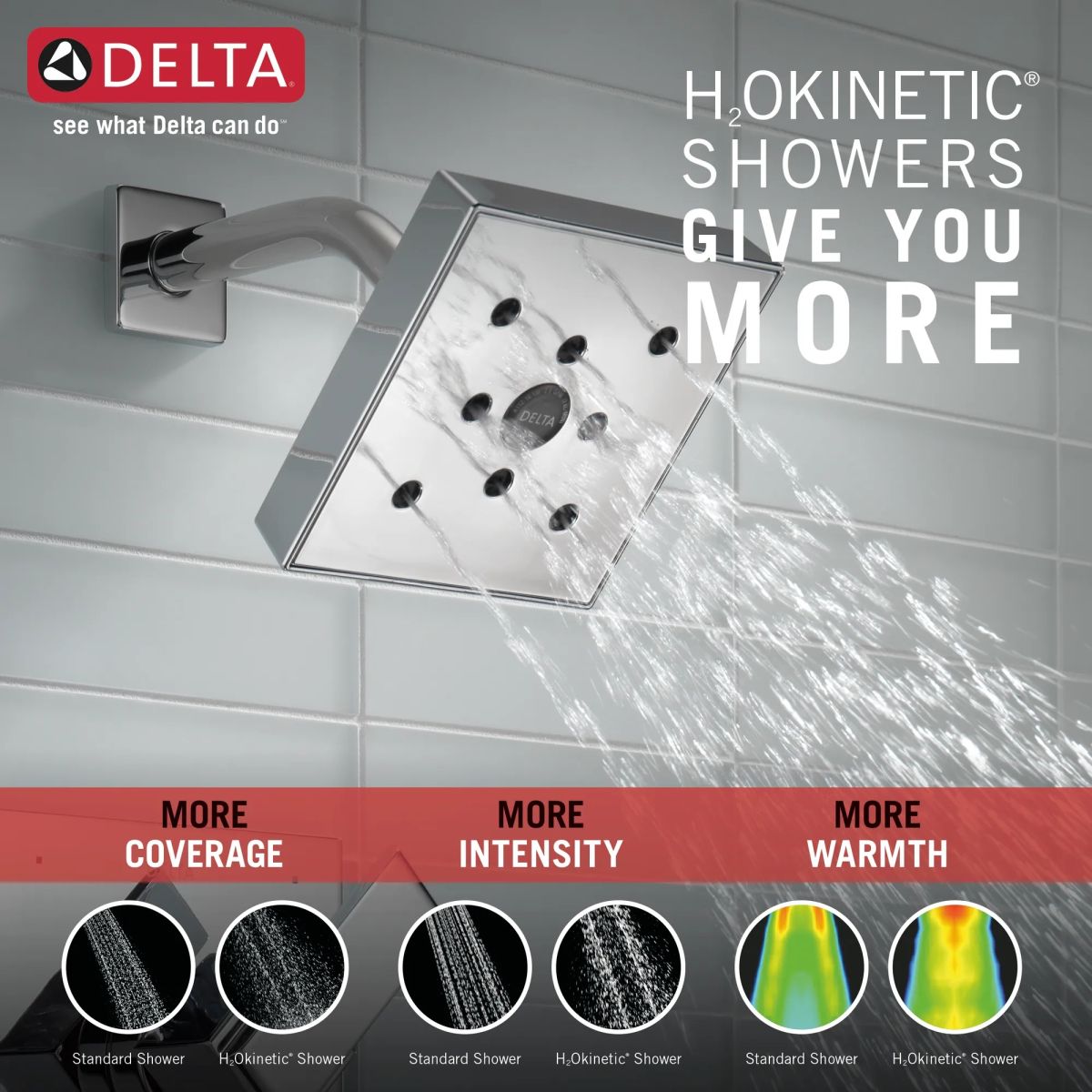 DELTA Ara Monitor 17 Series H2OKINETIC Shower Trim — Chrome