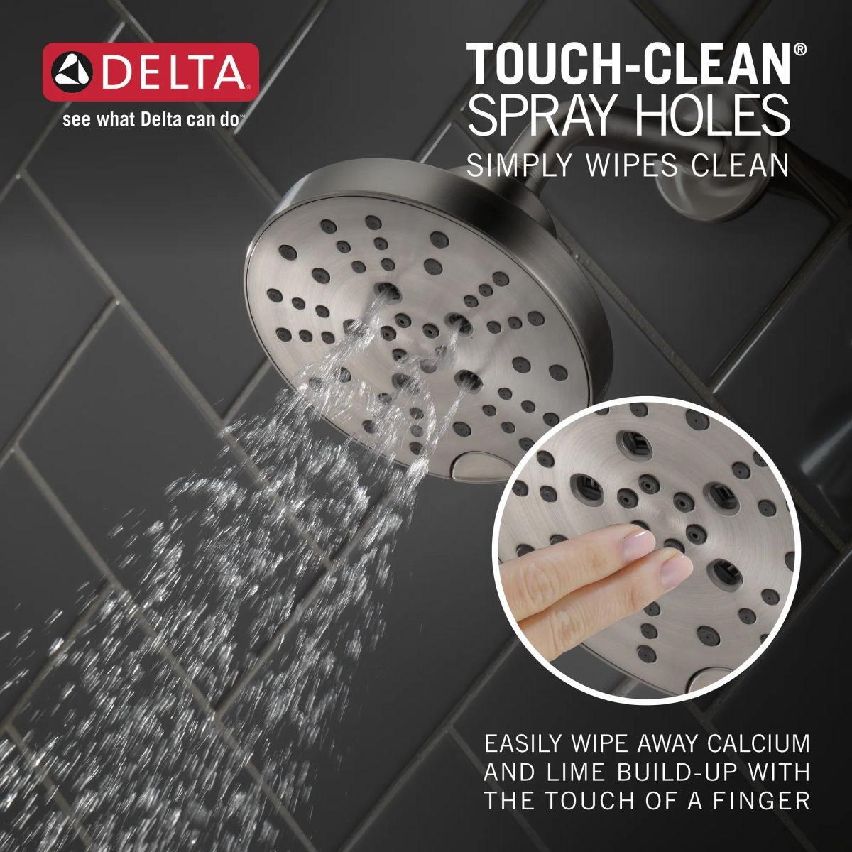 DELTA Galeon 17 Series Shower Trim with H2OKinetic — Lumicoat® Stainless