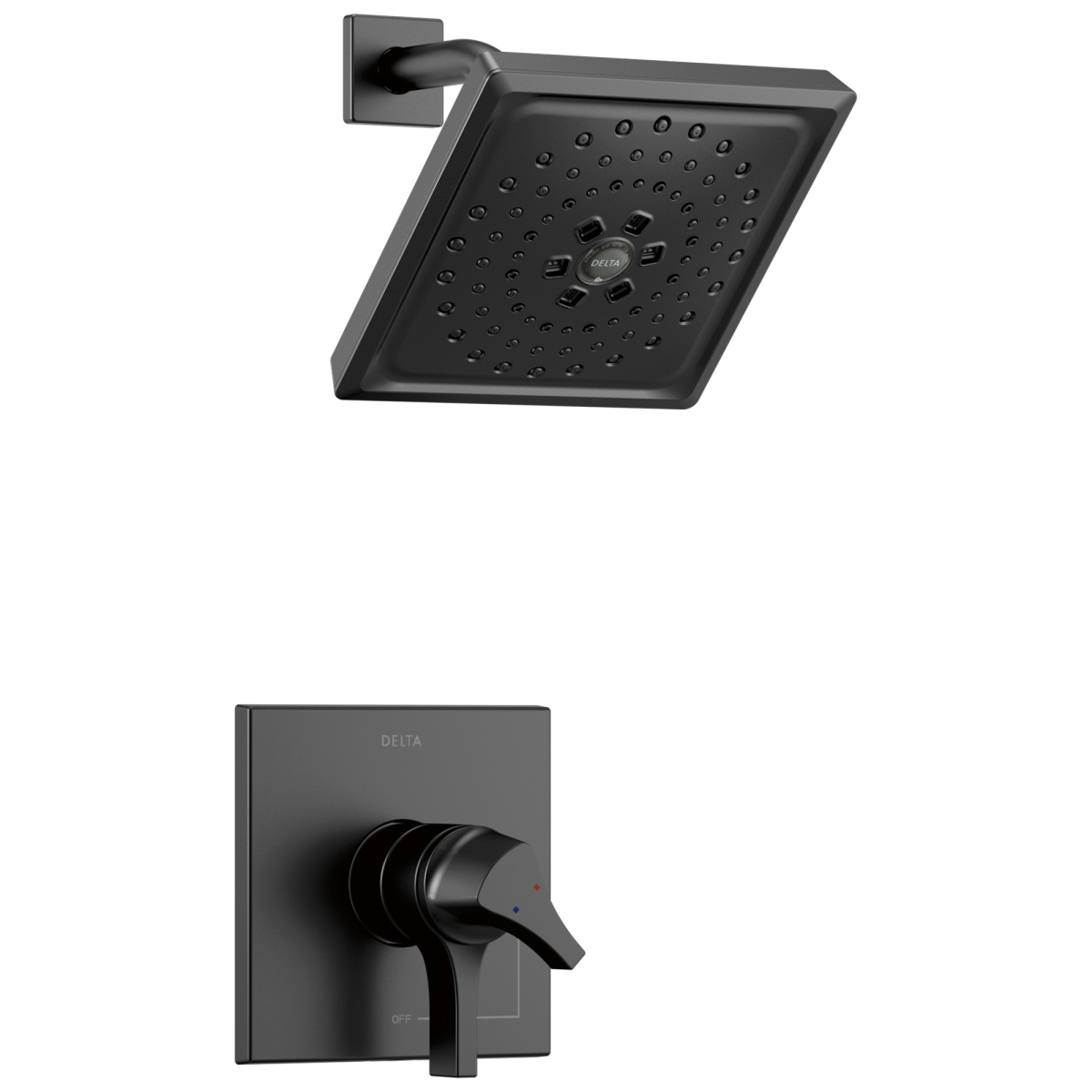 DELTA Zura Monitor 17 Series H2OKINETIC Shower Trim — Matte Black