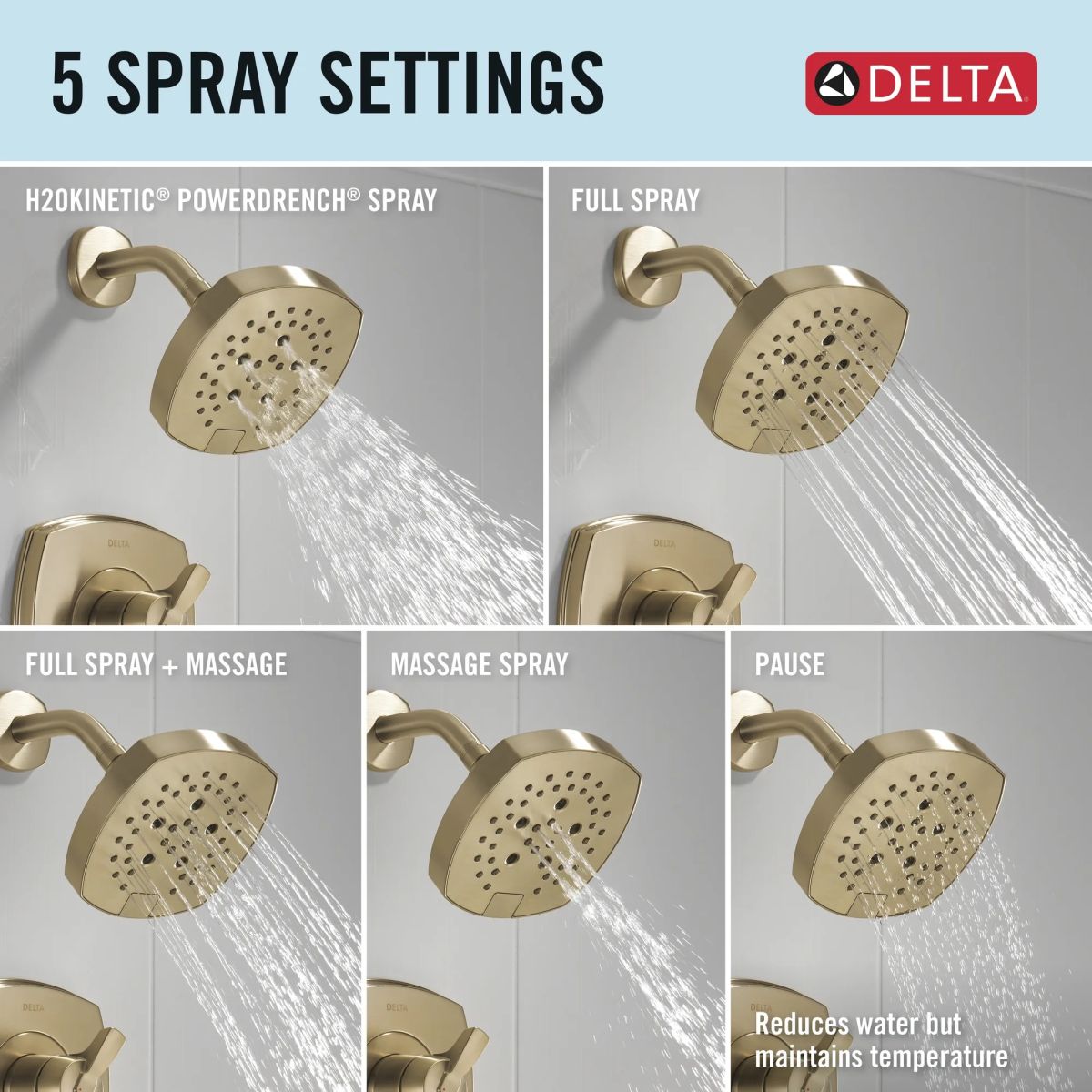 DELTA Stryke 17 Series Shower Only — Lumicoat® Champagne Bronze