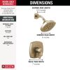 DELTA Stryke 17 Series Shower Only — Lumicoat® Champagne Bronze