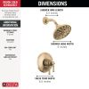 DELTA Broderick 17 Series Shower Trim — Lumicoat® Champagne Bronze
