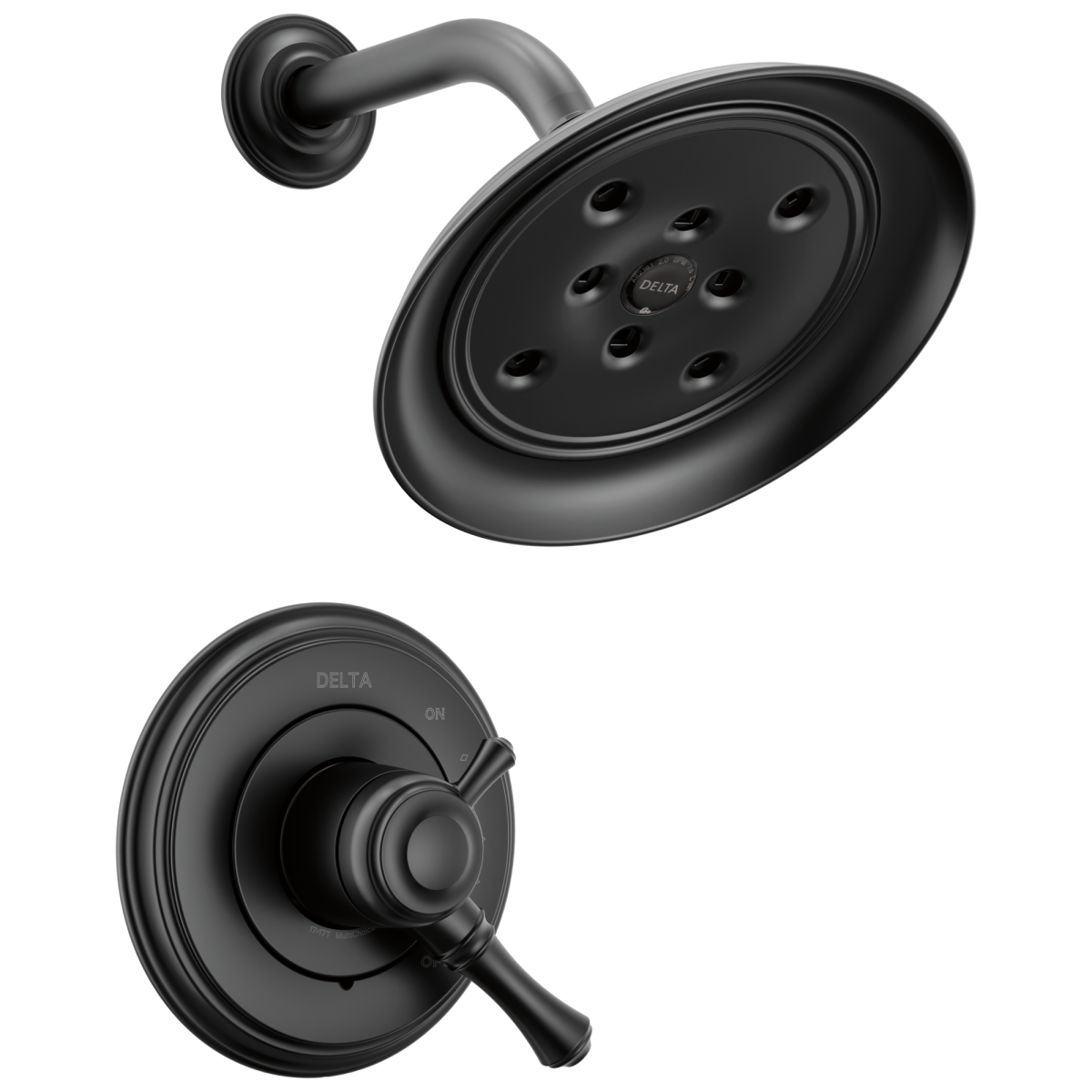 DELTA Cassidy 17 Series Shower Trim — Matte Black