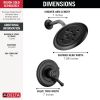 DELTA Cassidy 17 Series Shower Trim — Matte Black