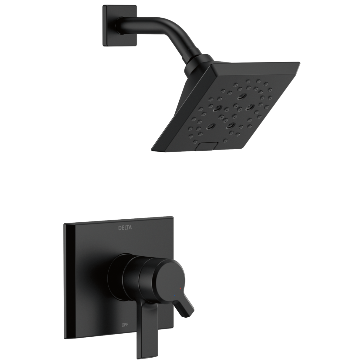 DELTA Pivotal Monitor 17 Series H2OKINETIC Shower Trim — Matte Black