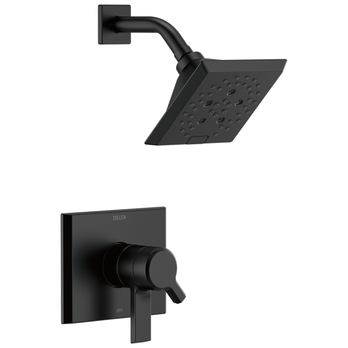 DELTA Pivotal Monitor 17 Series H2OKINETIC Shower Trim — Matte Black