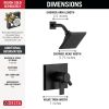 DELTA Pivotal Monitor 17 Series H2OKINETIC Shower Trim — Matte Black