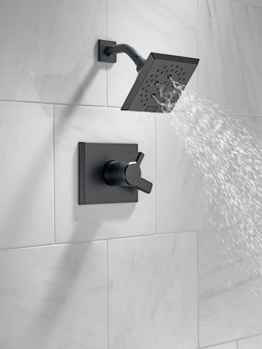 DELTA Pivotal Monitor 17 Series H2OKINETIC Shower Trim — Matte Black