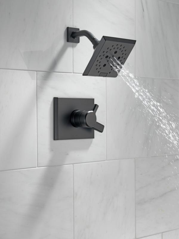 DELTA Pivotal Monitor 17 Series H2OKINETIC Shower Trim — Matte Black