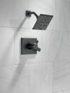 DELTA Pivotal Monitor 17 Series H2OKINETIC Shower Trim — Matte Black