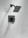 DELTA Pivotal Monitor 17 Series H2OKINETIC Shower Trim — Matte Black