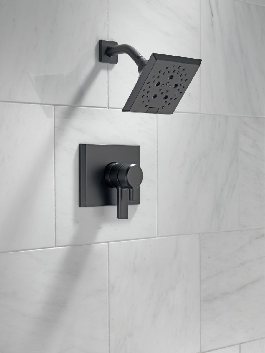 DELTA Pivotal Monitor 17 Series H2OKINETIC Shower Trim — Matte Black