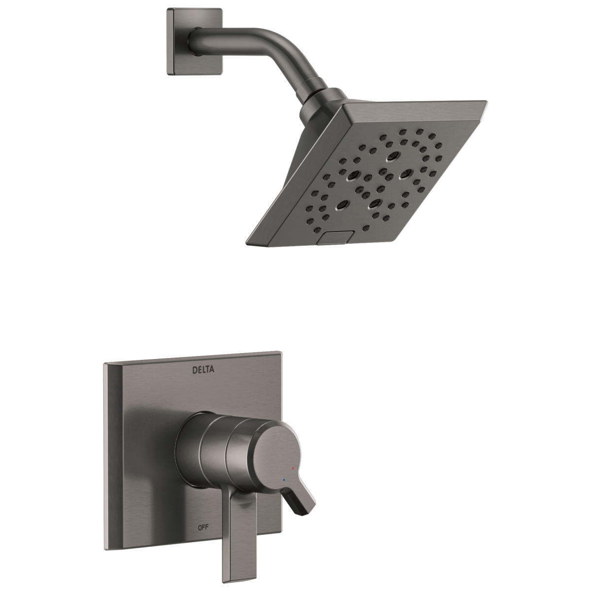 DELTA Pivotal Monitor 17 Series H2OKINETIC Shower Trim — Lumicoat® Black Stainless