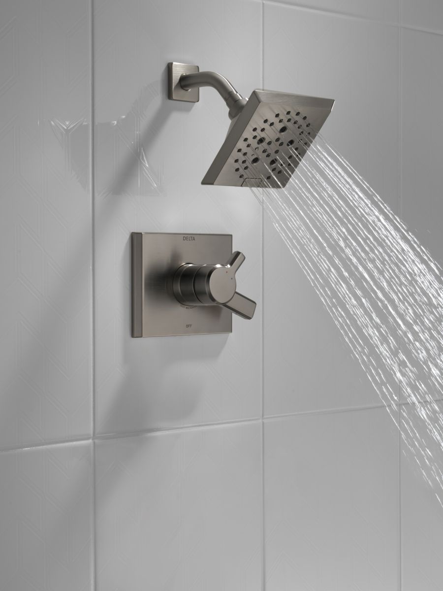 DELTA Pivotal Monitor 17 Series H2OKINETIC Shower Trim — Lumicoat® Black Stainless