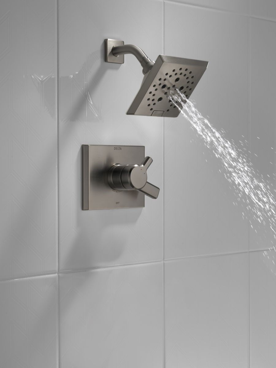 DELTA Pivotal Monitor 17 Series H2OKINETIC Shower Trim — Lumicoat® Black Stainless