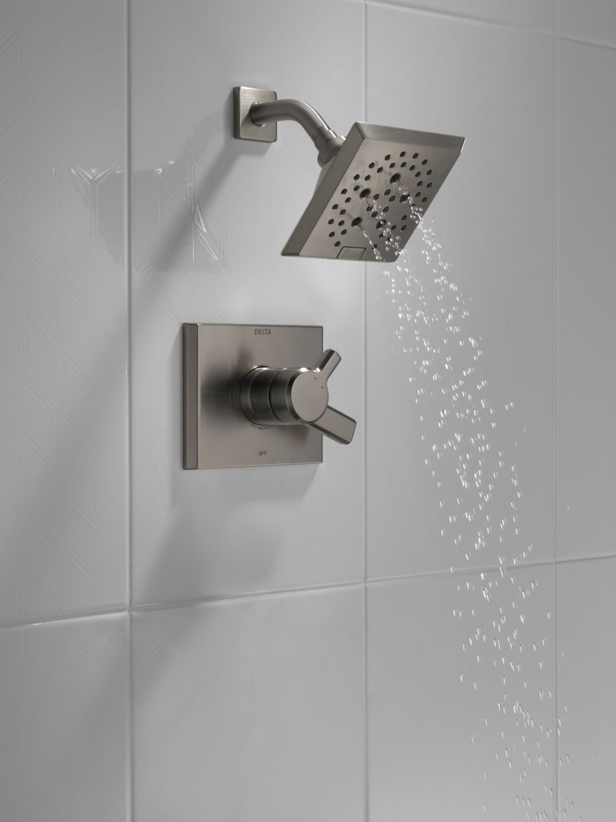 DELTA Pivotal Monitor 17 Series H2OKINETIC Shower Trim — Lumicoat® Black Stainless