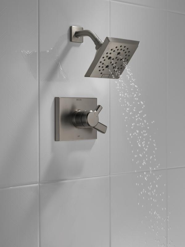 DELTA Pivotal Monitor 17 Series H2OKINETIC Shower Trim — Lumicoat® Black Stainless