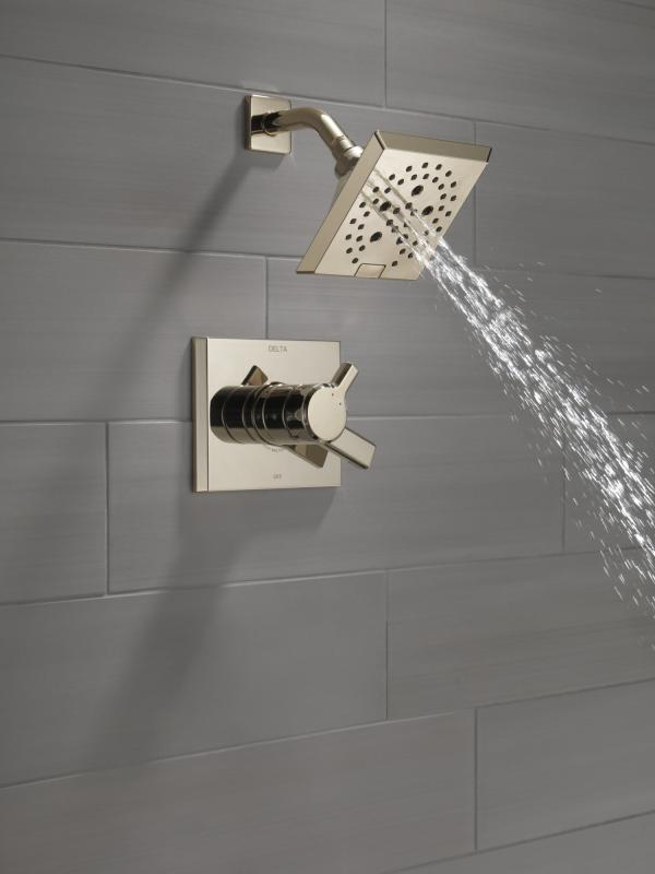 DELTA Pivotal Monitor 17 Series H2OKINETIC Shower Trim — Lumicoat® Polished Nickel
