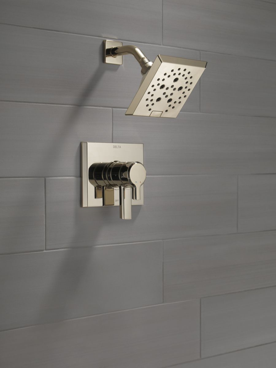 DELTA Pivotal Monitor 17 Series H2OKINETIC Shower Trim — Lumicoat® Polished Nickel