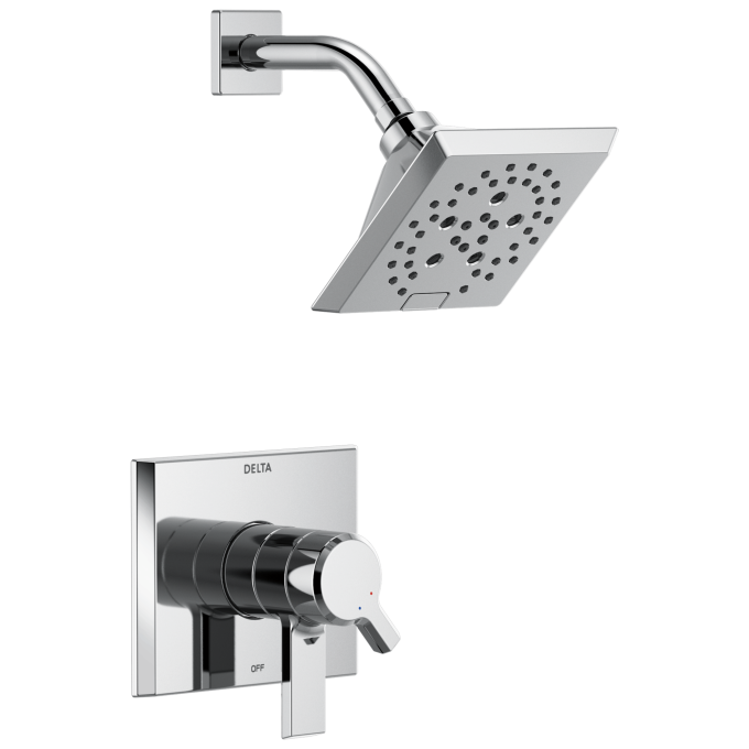 DELTA Pivotal Monitor 17 Series H2OKINETIC Shower Trim — Lumicoat® Chrome