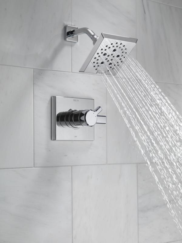 DELTA Pivotal Monitor 17 Series H2OKINETIC Shower Trim — Lumicoat® Chrome