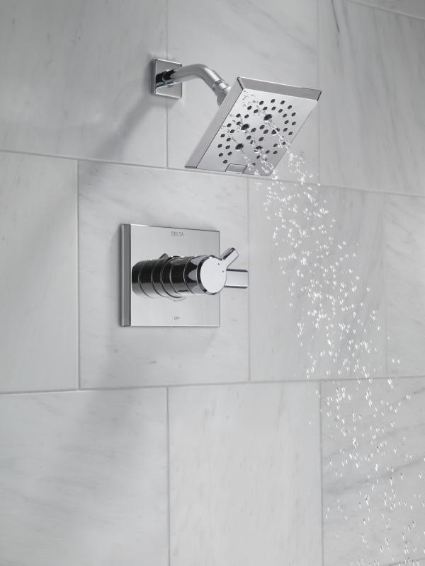 DELTA Pivotal Monitor 17 Series H2OKINETIC Shower Trim — Lumicoat® Chrome