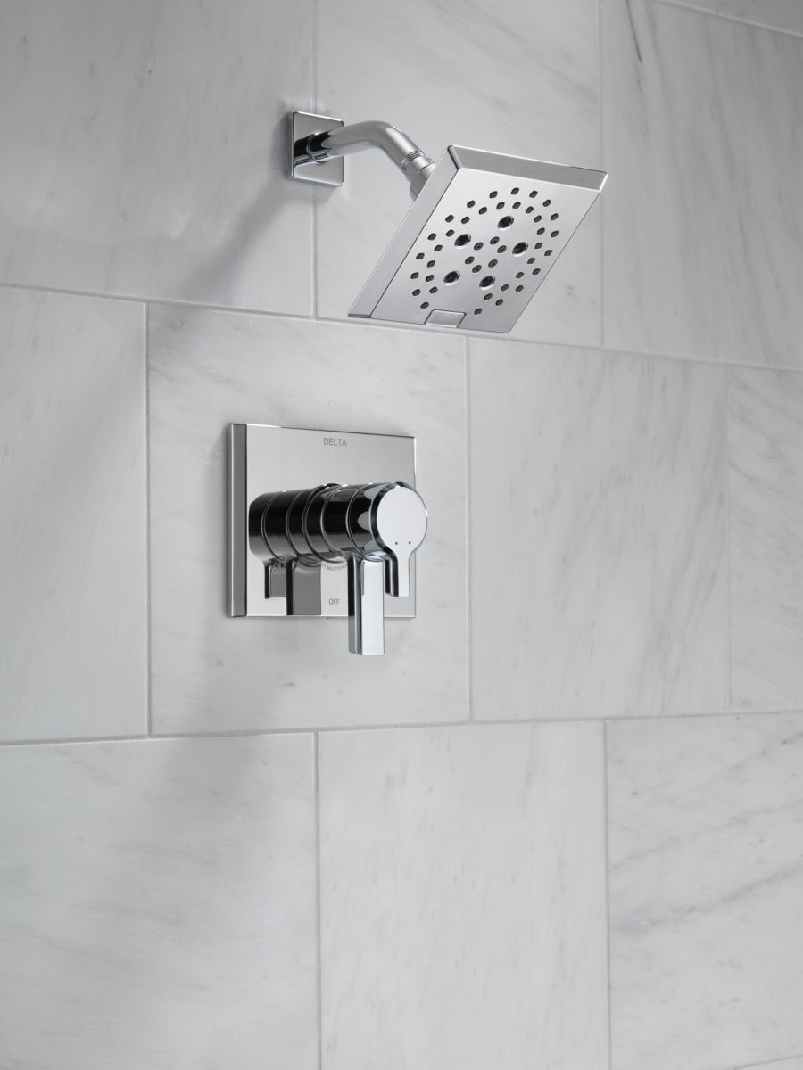 DELTA Pivotal Monitor 17 Series H2OKINETIC Shower Trim — Lumicoat® Chrome