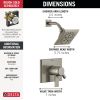 DELTA Pivotal Monitor 17 Series H2OKINETIC Shower Trim — Lumicoat® Stainless