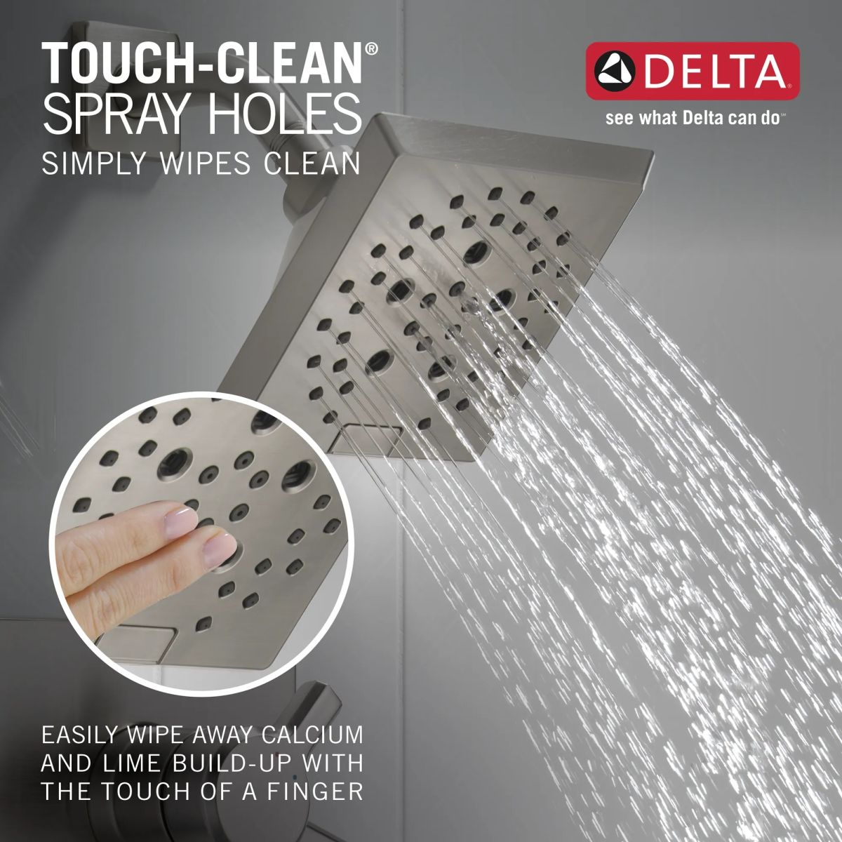 DELTA Pivotal Monitor 17 Series H2OKINETIC Shower Trim — Lumicoat® Stainless