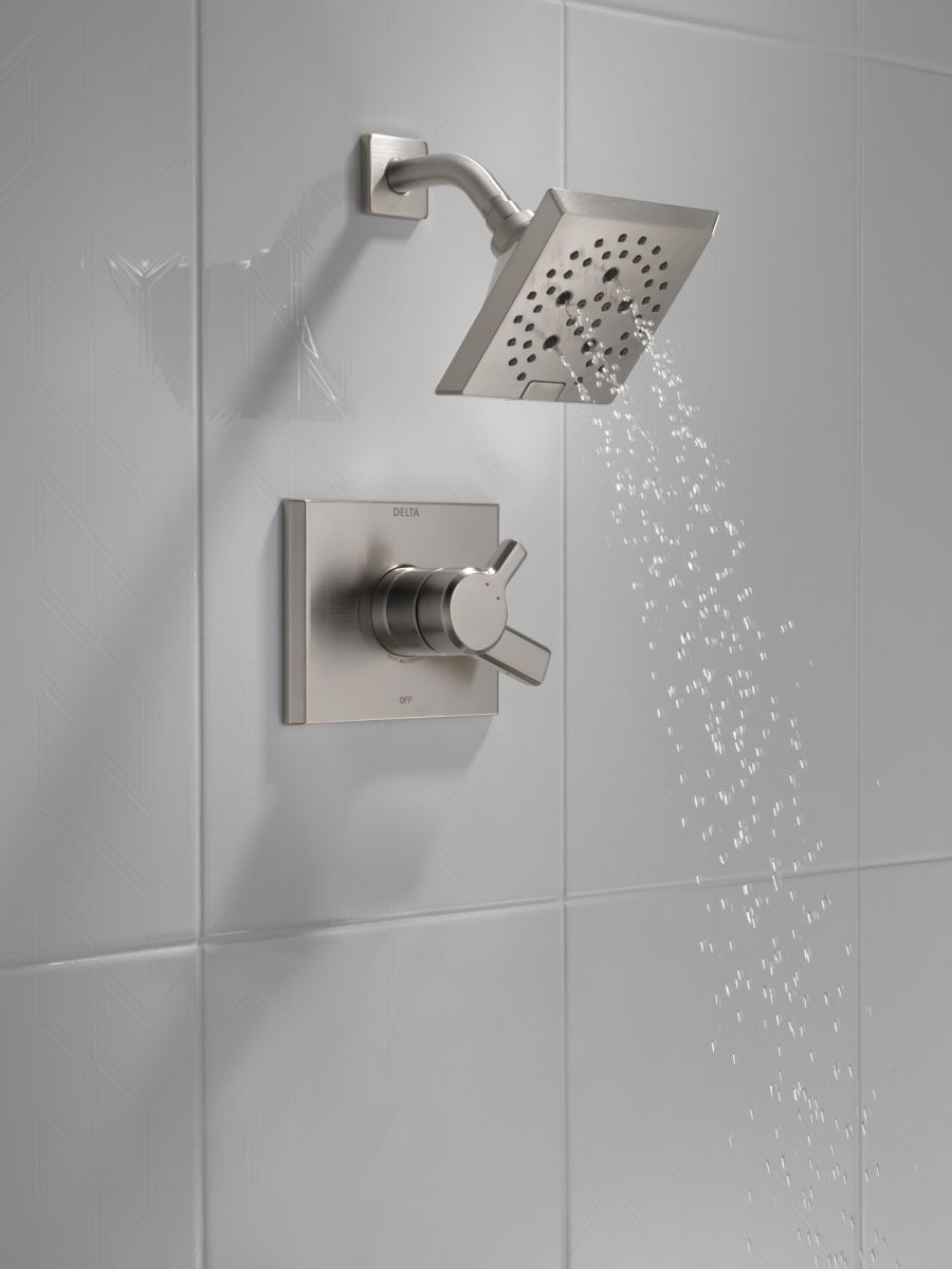 DELTA Pivotal Monitor 17 Series H2OKINETIC Shower Trim — Lumicoat® Stainless