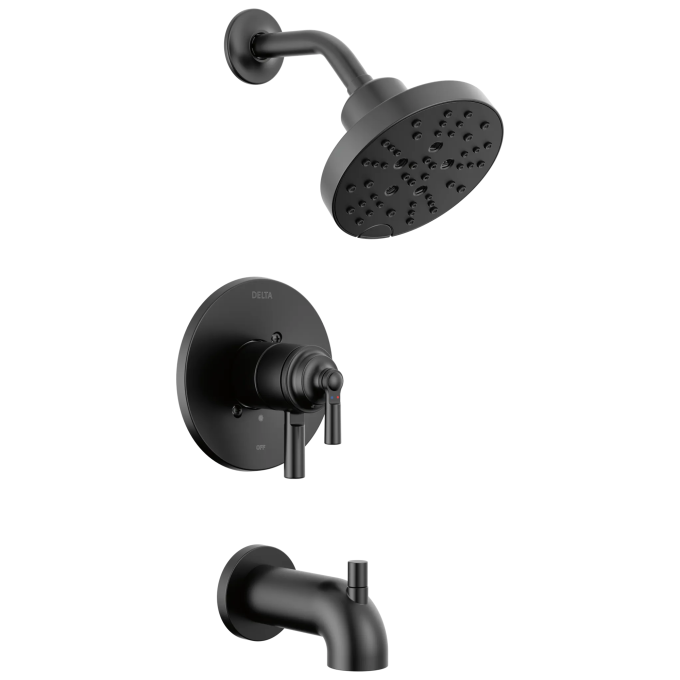 DELTA Saylor Monitor 17 Series Tub & Shower Trim — Matte Black