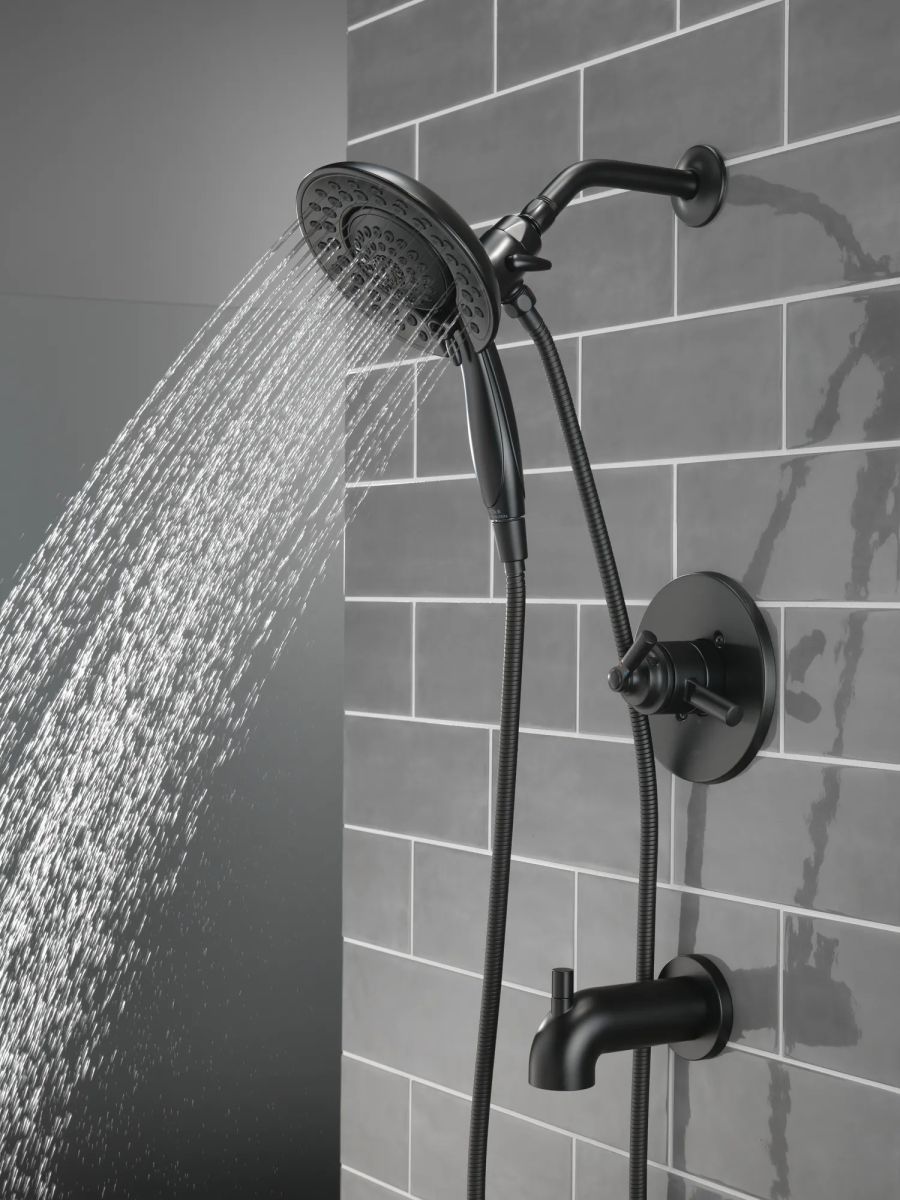 DELTA Saylor Monitor 17 Series Tub & Shower Trim with In2ition — Matte Black