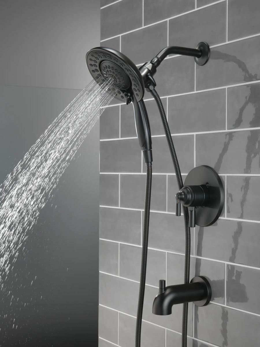 DELTA Saylor Monitor 17 Series Tub & Shower Trim with In2ition — Matte Black