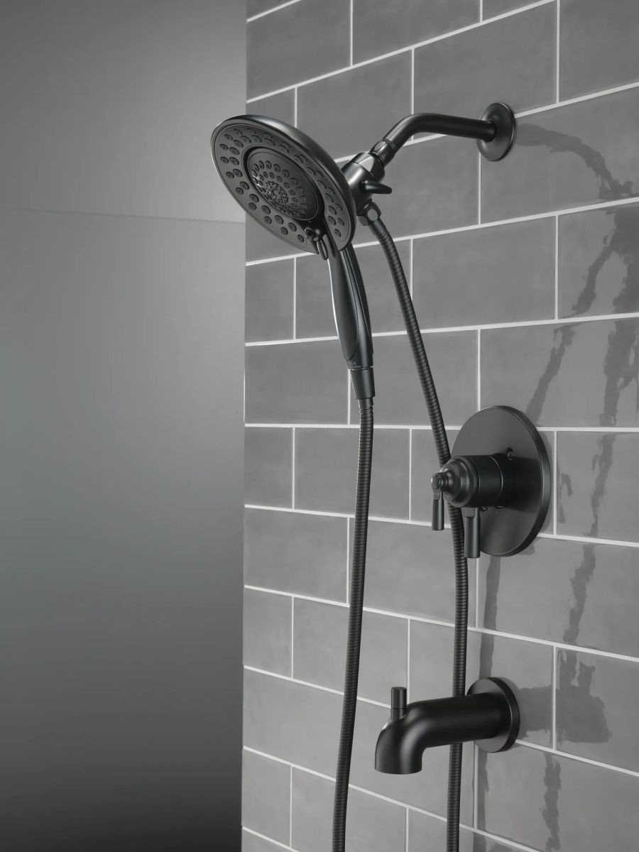 DELTA Saylor Monitor 17 Series Tub & Shower Trim with In2ition — Matte Black
