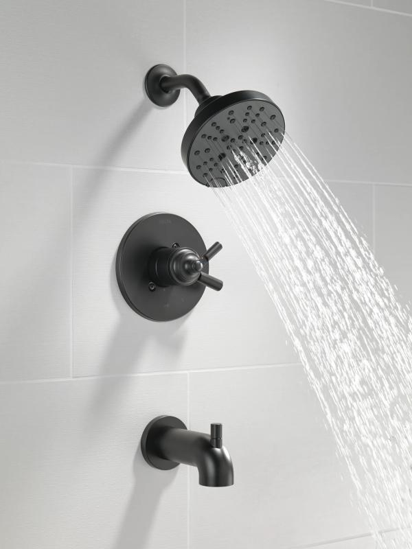 DELTA Saylor Monitor 17 Series Tub & Shower Trim — Matte Black