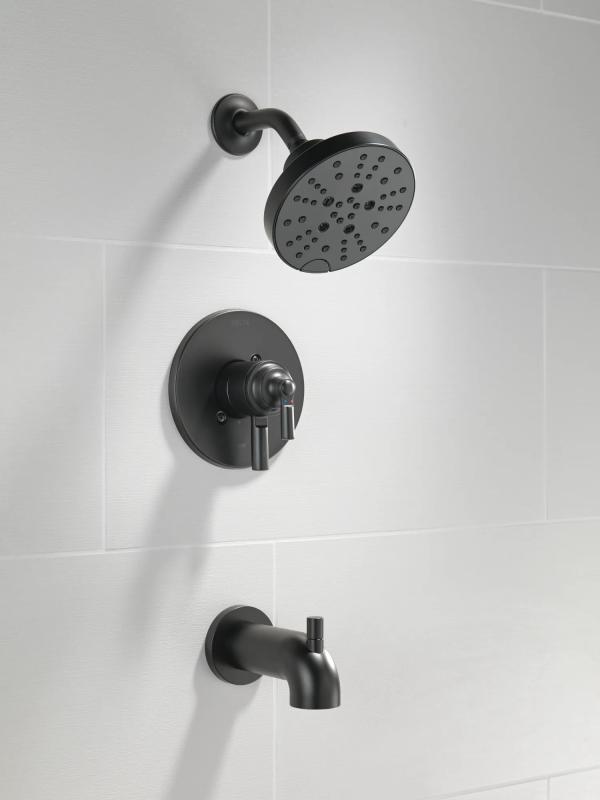 DELTA Saylor Monitor 17 Series Tub & Shower Trim — Matte Black