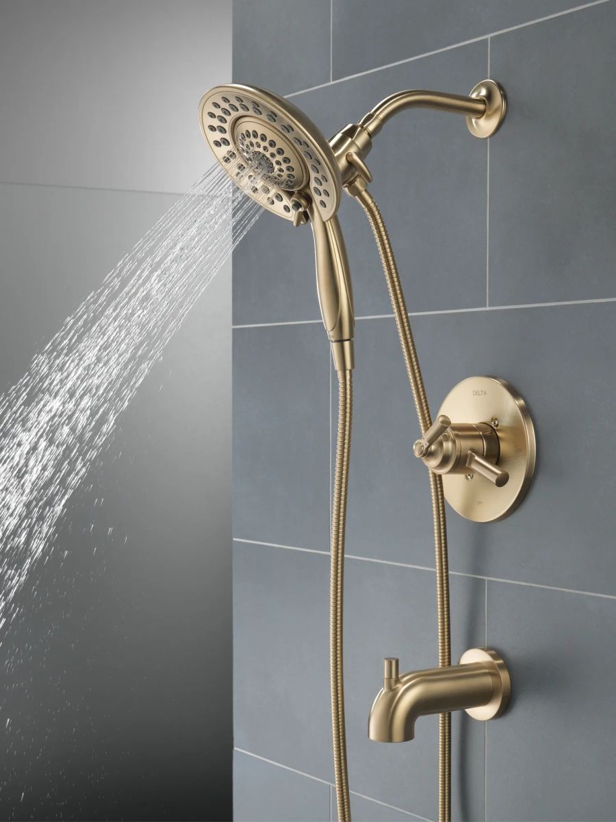 DELTA Saylor Monitor 17 Series Tub & Shower Trim with In2ition — Champagne Bronze