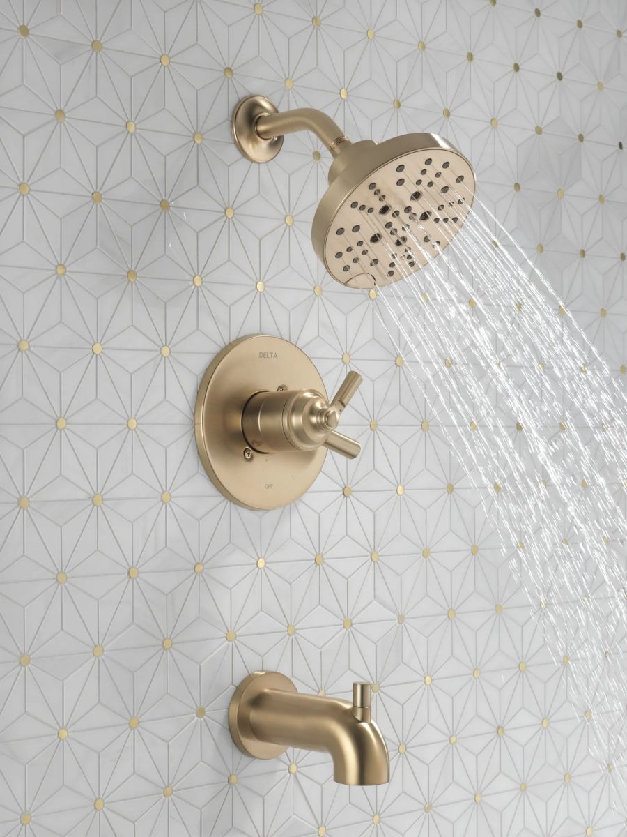 DELTA Saylor Monitor 17 Series Tub & Shower Trim — Champagne Bronze