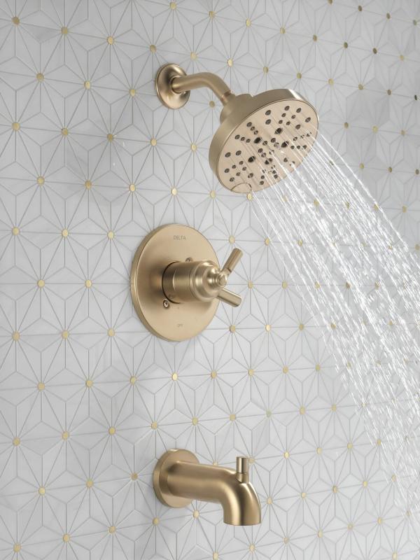 DELTA Saylor Monitor 17 Series Tub & Shower Trim — Champagne Bronze