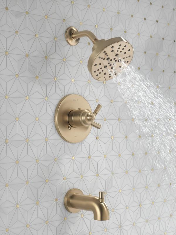 DELTA Saylor Monitor 17 Series Tub & Shower Trim — Champagne Bronze