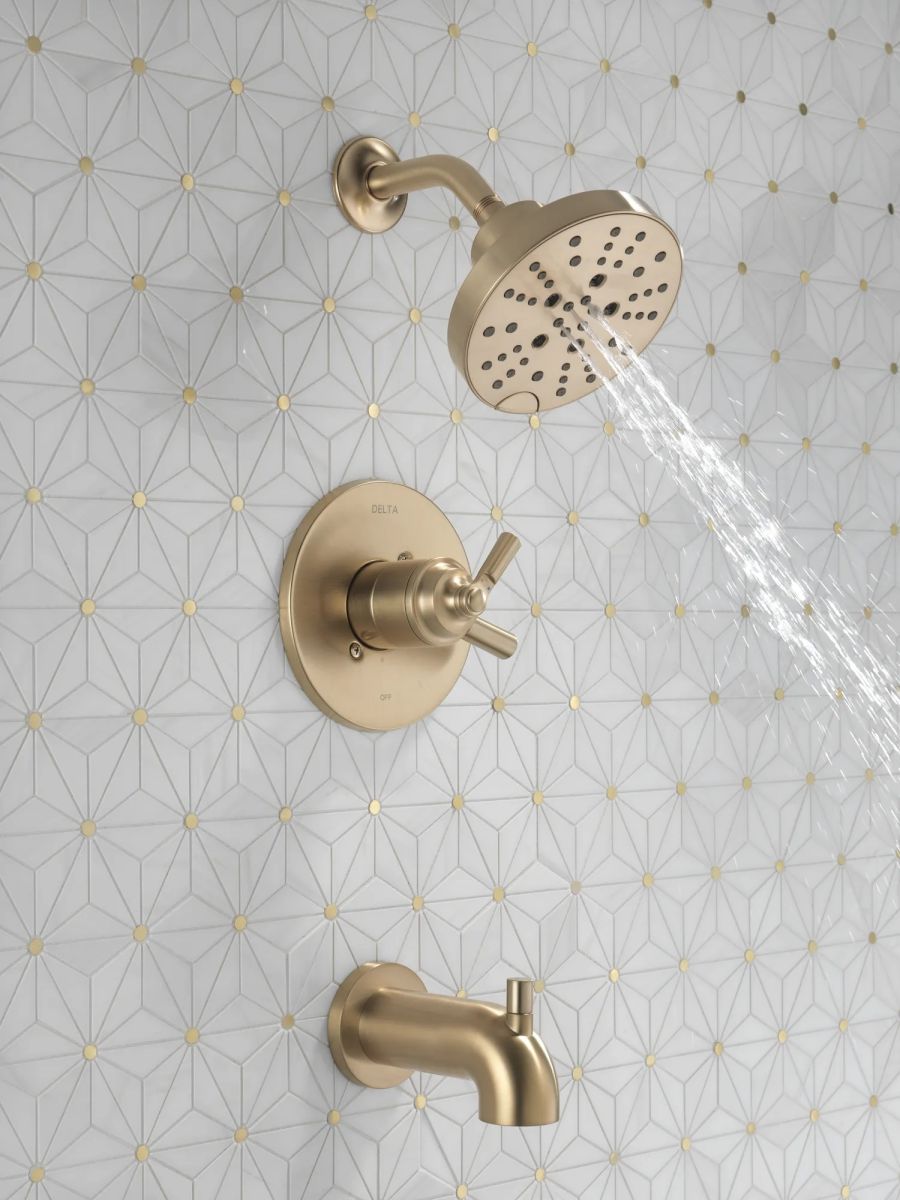 DELTA Saylor Monitor 17 Series Tub & Shower Trim — Champagne Bronze