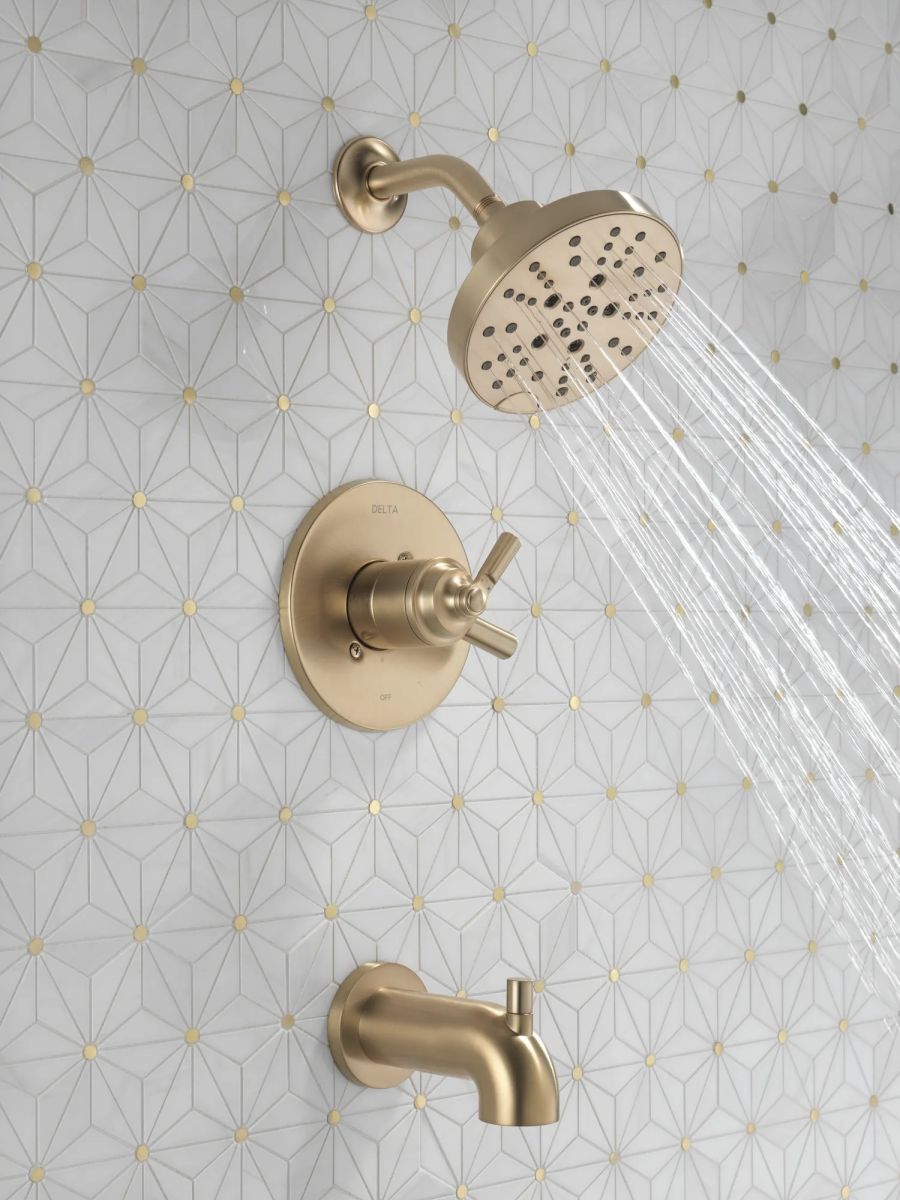 DELTA Saylor Monitor 17 Series Tub & Shower Trim — Champagne Bronze