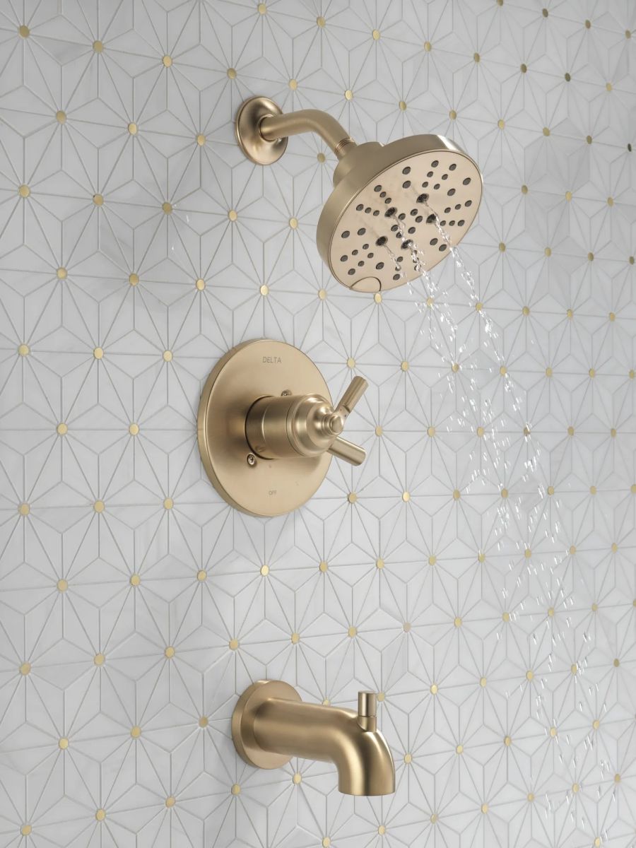 DELTA Saylor Monitor 17 Series Tub & Shower Trim — Champagne Bronze