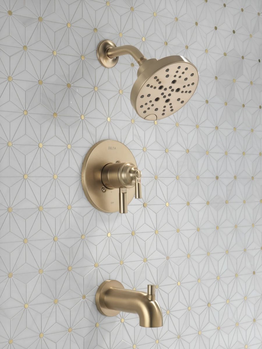 DELTA Saylor Monitor 17 Series Tub & Shower Trim — Champagne Bronze