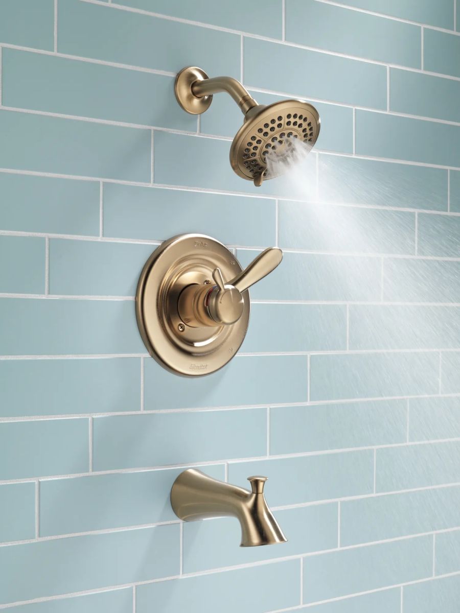 DELTA Lahara Monitor 17 Series Tub & Shower Trim — Champagne Bronze