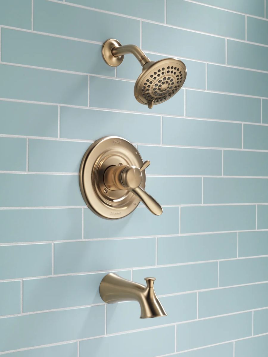 DELTA Lahara Monitor 17 Series Tub & Shower Trim — Champagne Bronze