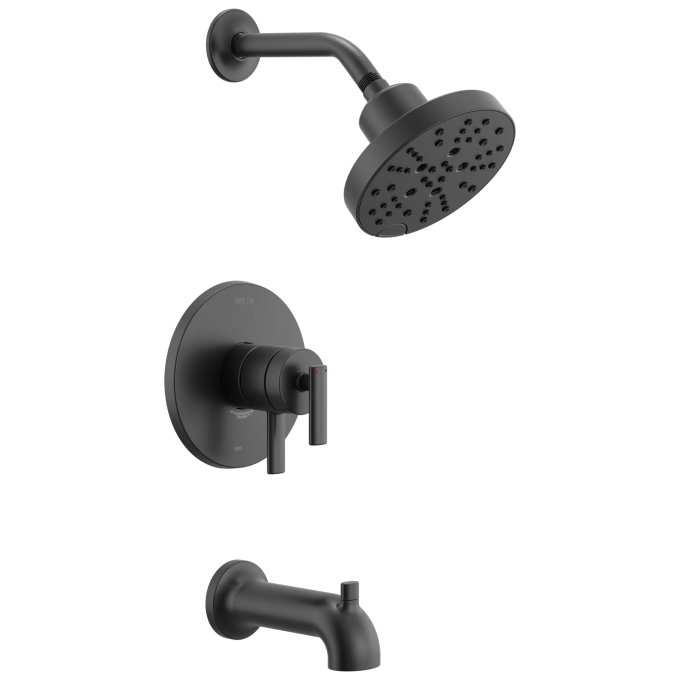 DELTA Altado Monitor 17 Series Tub & Shower Trim — Matte Black