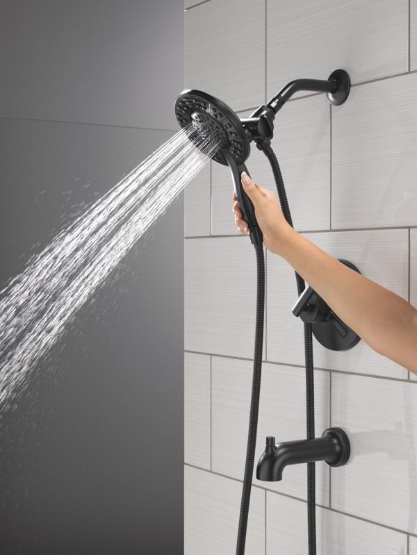 DELTA Altado Monitor 17 Series Tub & Shower Trim with In2ition — Matte Black
