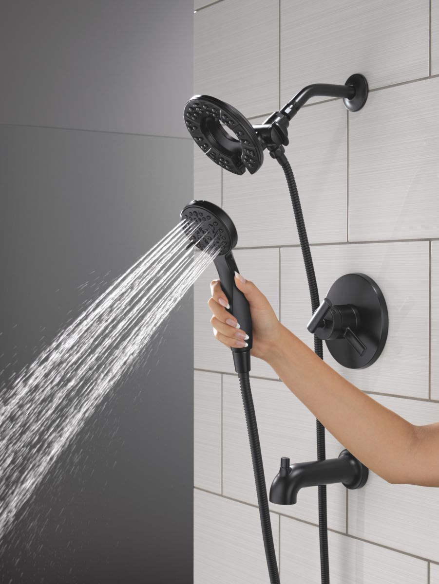 DELTA Altado Monitor 17 Series Tub & Shower Trim with In2ition — Matte Black